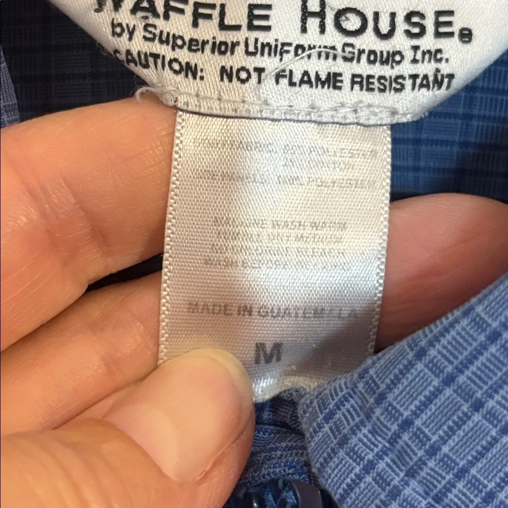Waffle House Vintage Shirt, uniform blue, medium - Picture 4 of 5